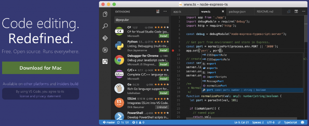 visual studio with c for mac